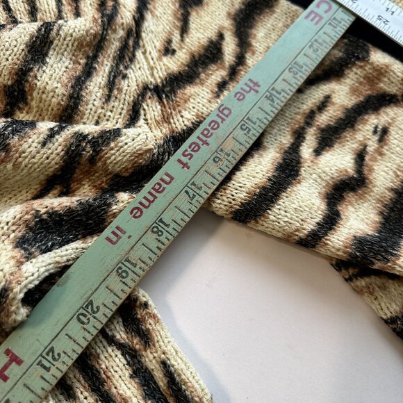 C'Est City Womens Animal Print Cardigan Sweater Size Large Open Front - Picture 5 of 8